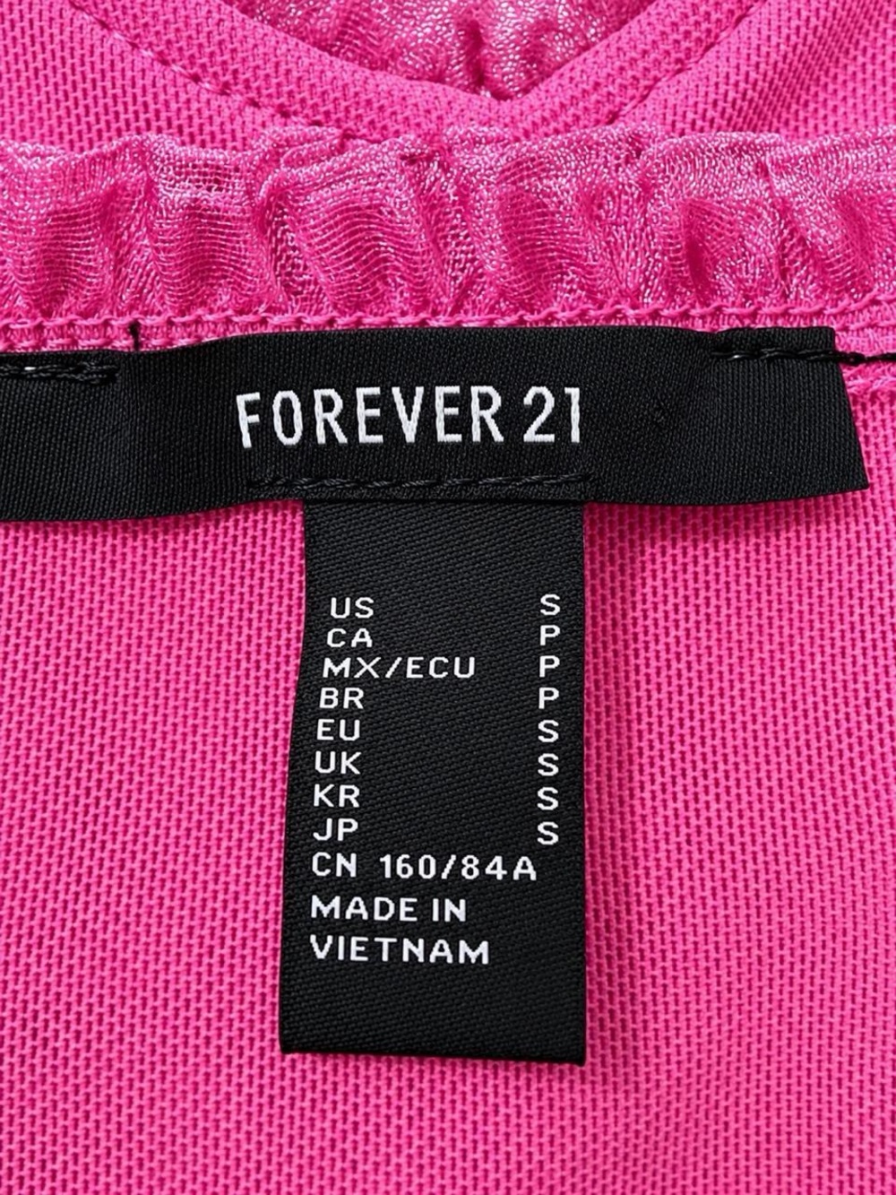 Forever 21 Pink Ruffled Mesh Cami - Picture 3 of 3
